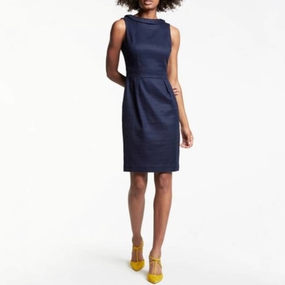 Boden Martha Shift Dress Navy Size 4P - Picture 2 of 11